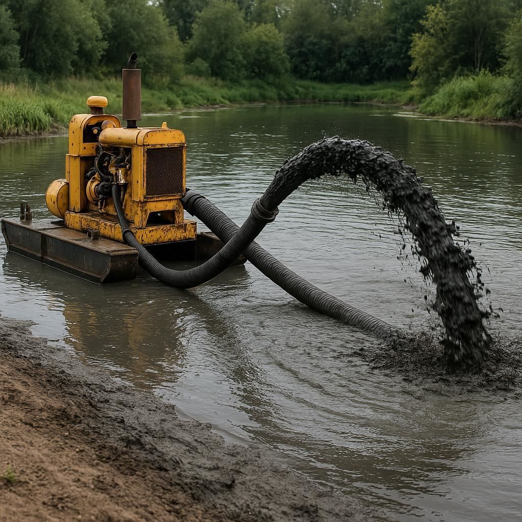 Очистка прудов и водоемов от ила в Кемерове